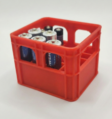 Organizér na batérie COMBO (AA+AAA) - Červený