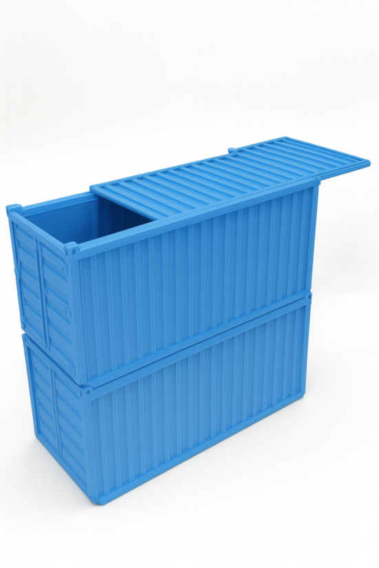 Organizér - Světle modrý lodní kontejner - Velikost: Maxi