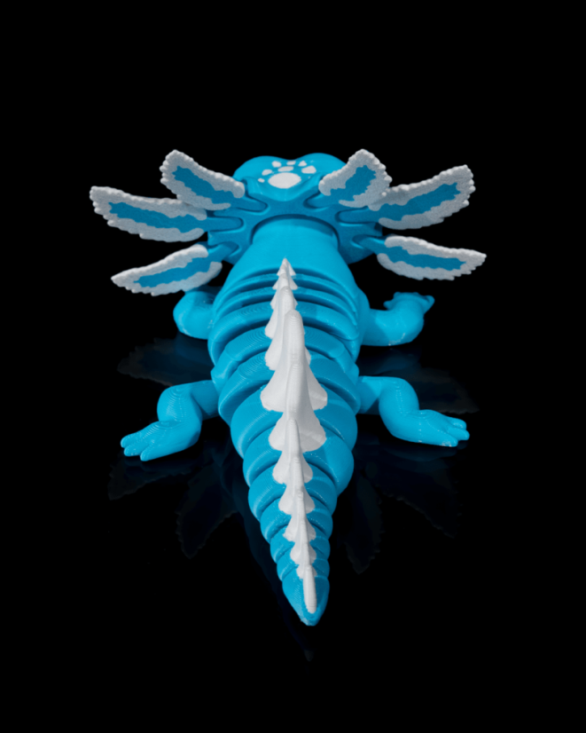 Velký pohyblivý axolotl - Blue Ice Pop