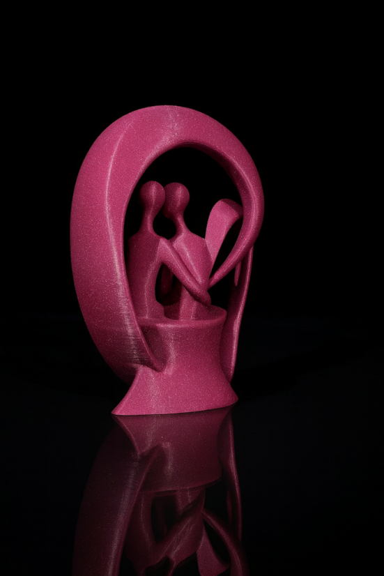 Zamilované sousoší - Kouzelná růže - Velikost: Mini