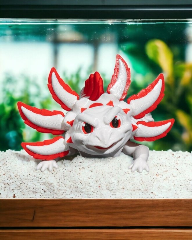 Velký pohyblivý axolotl - Velvet Cake