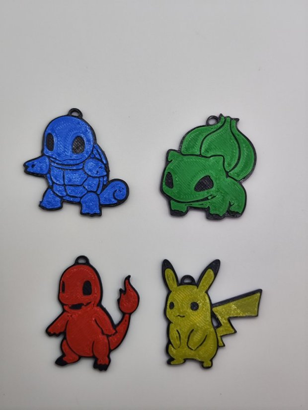 Klíčenka pokemon - různé druhy