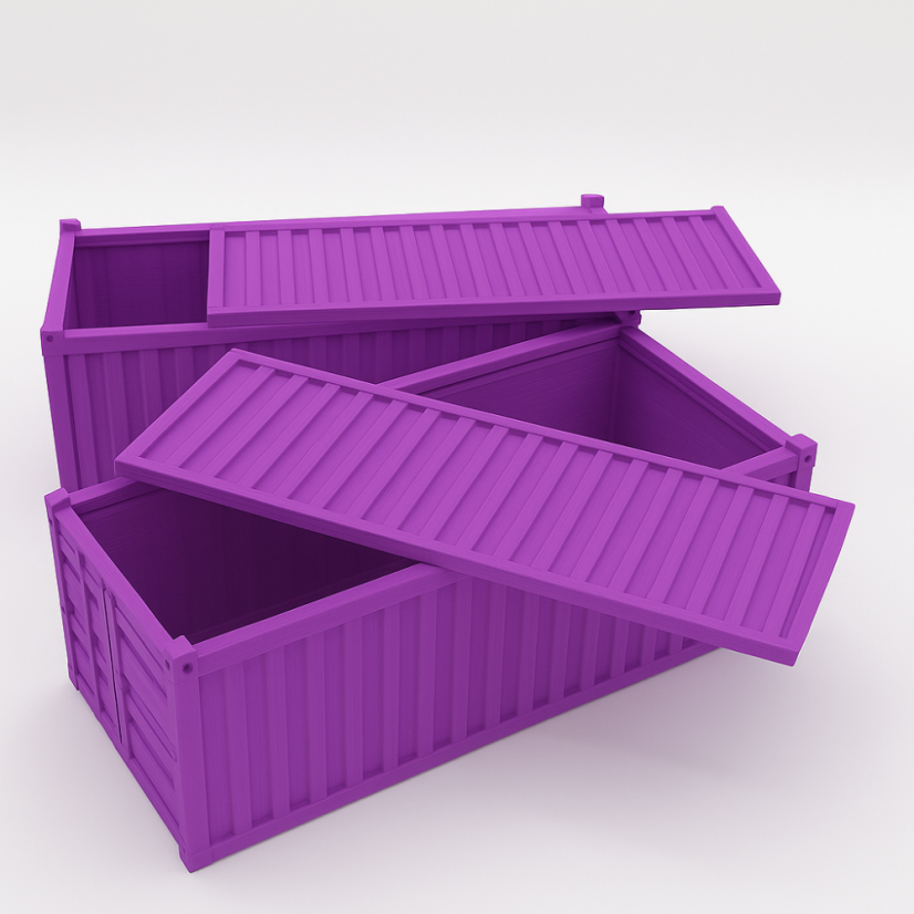 Organizér - Fialový lodní kontejner