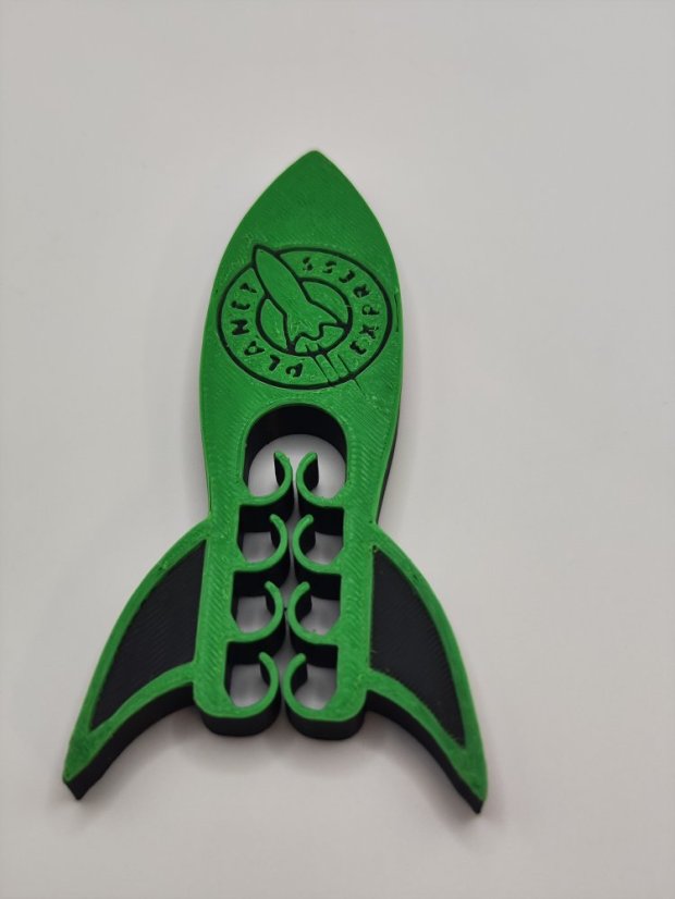 Spona na sáčky - Zelená raketka