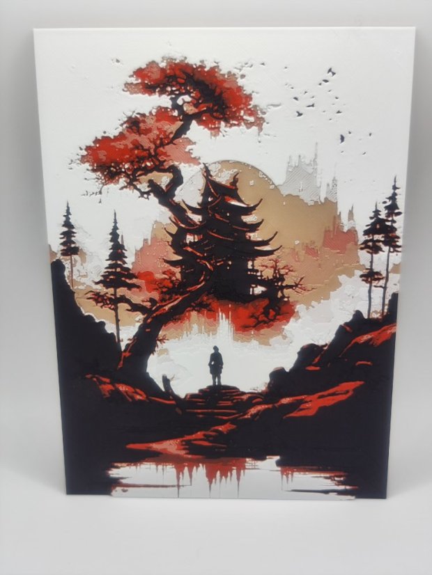 Japonská scenérie na stěnu