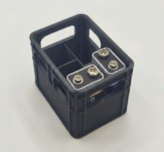 Organizér na 9V baterie - Černý