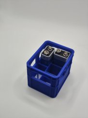 Organizator pentru baterii de 9V - albastru