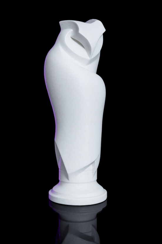 Minimalisticka sova - biela - Veľkosť: Maxi