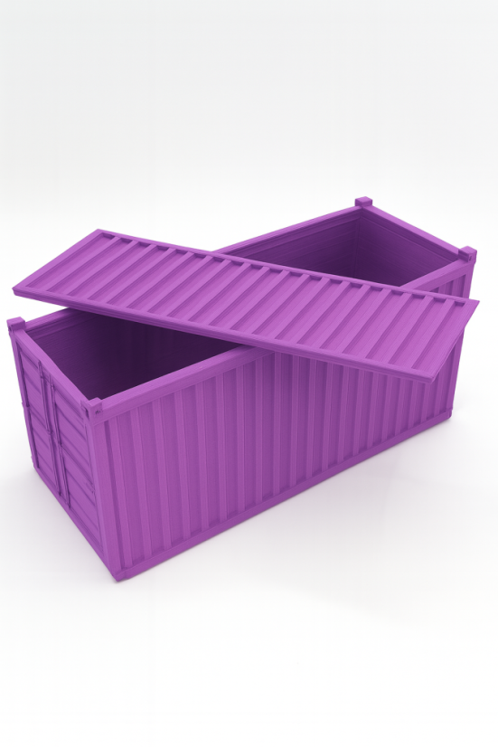 Organizér - Fialový lodní kontejner