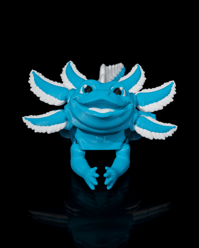 Velký pohyblivý axolotl - Blue Ice Pop