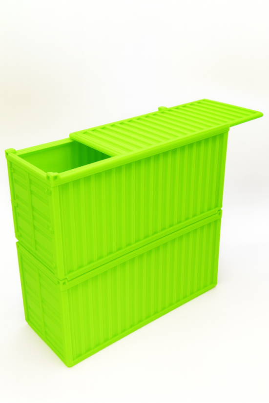 Organizér - Svetlozelený lodní kontajner - Veľkosť: Standart