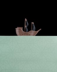 Záložka do knihy – Legendárna veľryba s loďou (Moby Dick štýl)