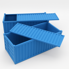 Organizér - Světle modrý lodní kontejner