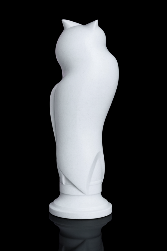 Minimalisticka sova - biela - Veľkosť: Maxi