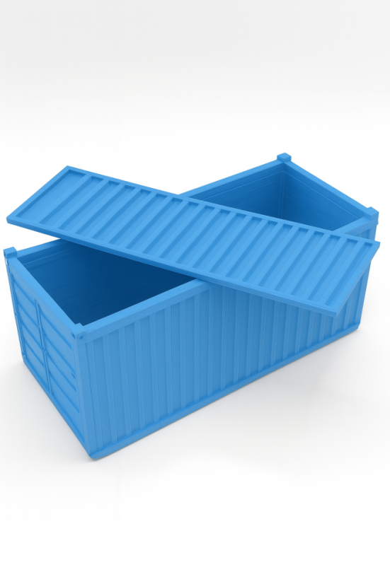 Organizér - Světle modrý lodní kontejner - Velikost: Maxi