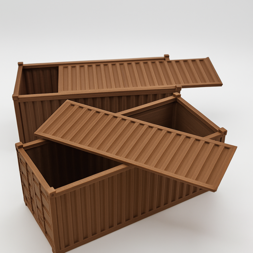 Organizér - Hnědý lodní kontejner