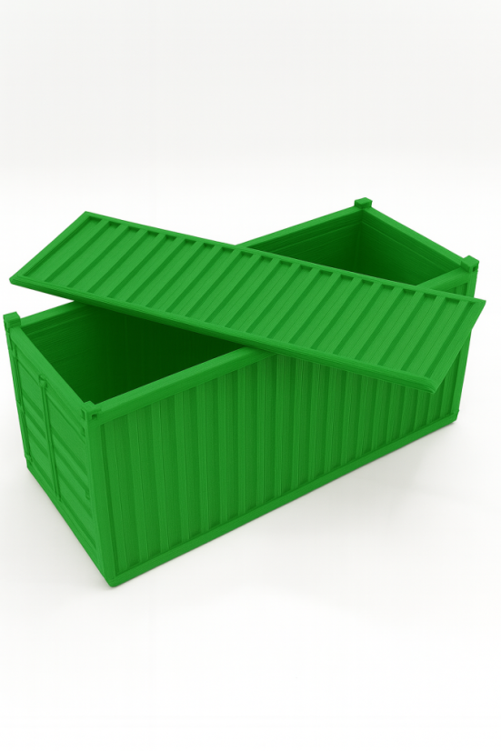 Organizér - Tmavozelený lodní kontajner - Veľkosť: Standart