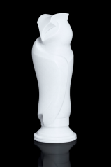 Minimalisticka sova - biela