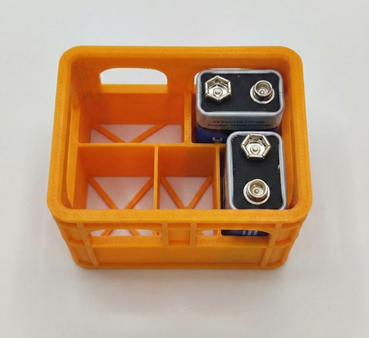 Organizér na 9V baterie - Oranžový