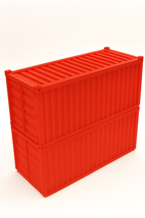 Organizér - Červený lodní kontajner - Veľkosť: Mini