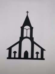 Nástenná Dekorácia (Wall Art) – "Silueta Kostola"