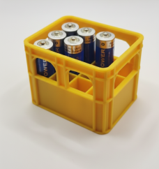 Organizér na AA baterie - žlutý
