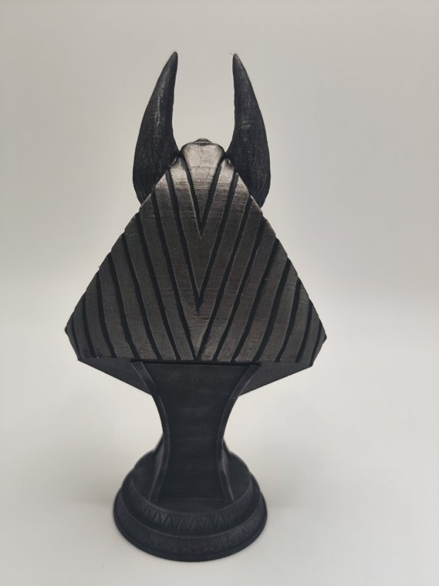 Bust negru-oțel al lui Anubis