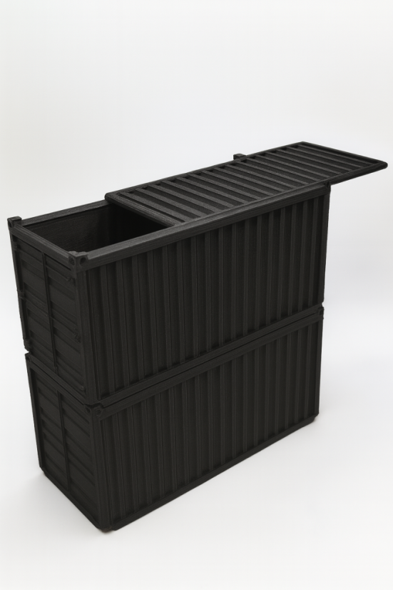 Organizér - Čierný lodní kontajner - Veľkosť: Mini