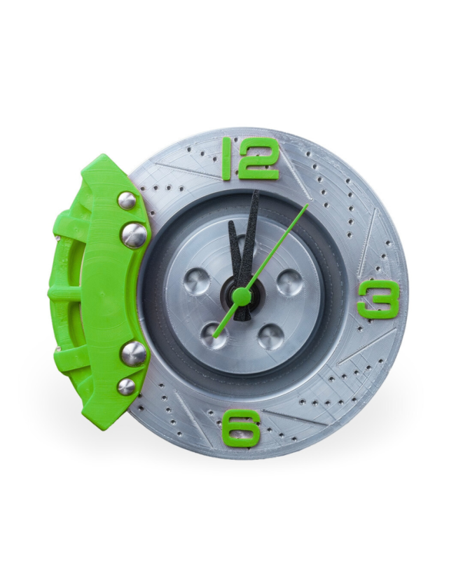Hodiny - Brzdový kotouč (Zelená)