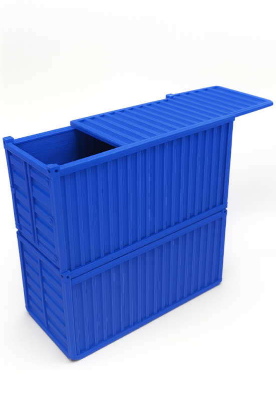 Organizér - Tmavomodrý lodní kontajner