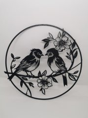Nástěnná Dekorace (Wall Art) – "Zamilovaní Ptáčci"