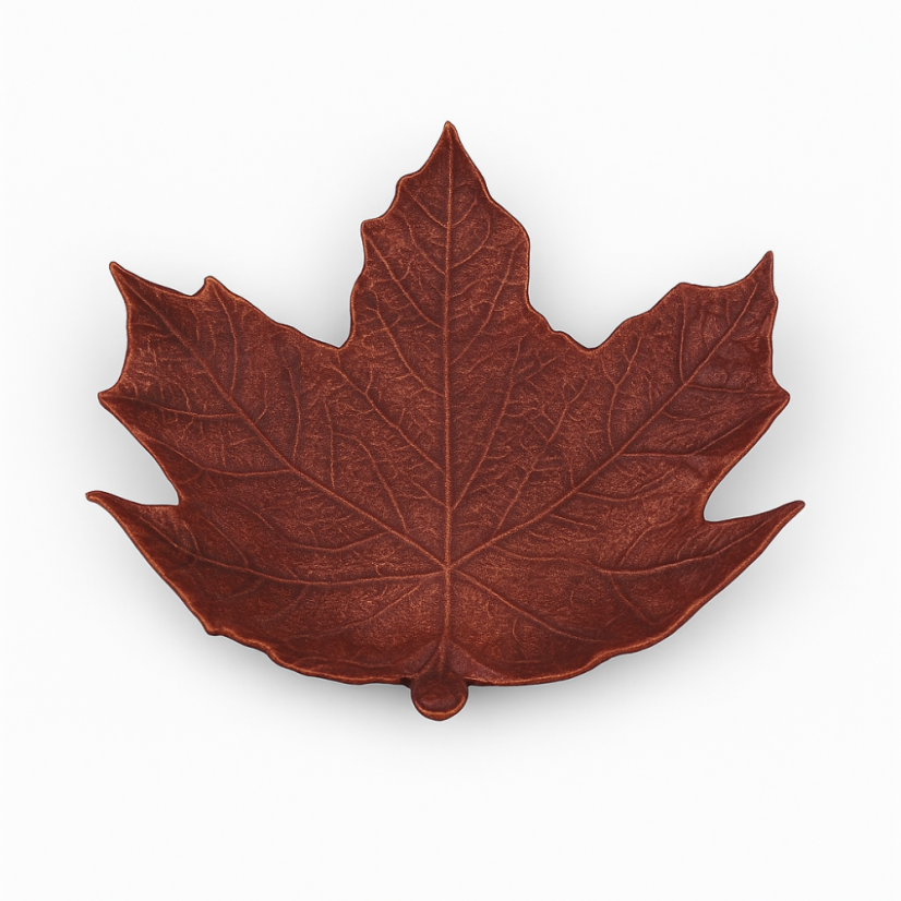 Miska javorový list - Metalická bronz - Veľkosť: Mini