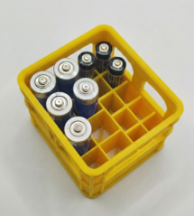 Organizér na baterie COMBO (AA + AAA) - Žlutý