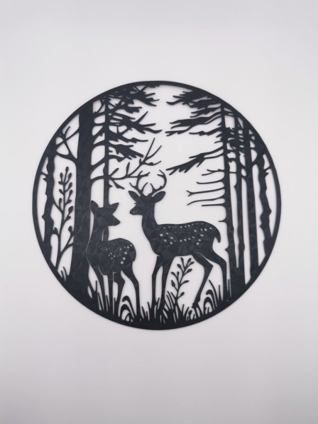 Nástěnná Dekorace (Wall Art) – "Jeleni v Lese"