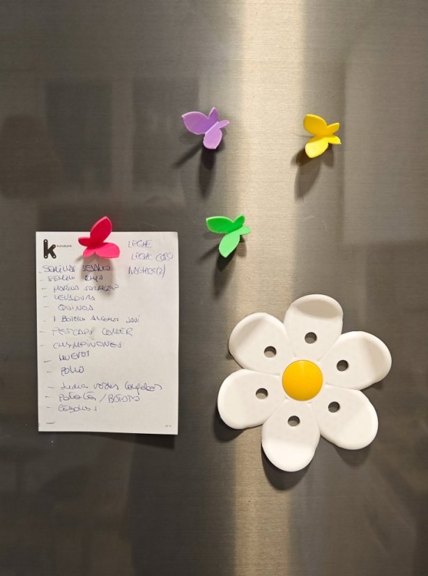 Magnetky Motýlci s květinovým stojánkem – sada 12 ks (mix barev)