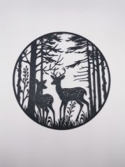 Nástěnná Dekorace (Wall Art) – "Jeleni v Lese"