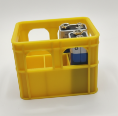 Organizér na 9V baterie - žlutý