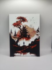 Japonská scenérie na stěnu