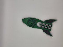 Spona na sáčky - Zelená raketka