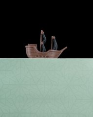 Záložka do knihy – Legendárna veľryba s loďou (Moby Dick štýl)