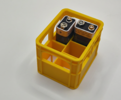 Organizér na 9V batérie - žlutý