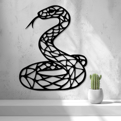 Fali Dekoráció (Wall Art) – "Geometrikus Kígyó"