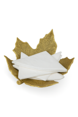 Miska javorový list - Metalický mosaz