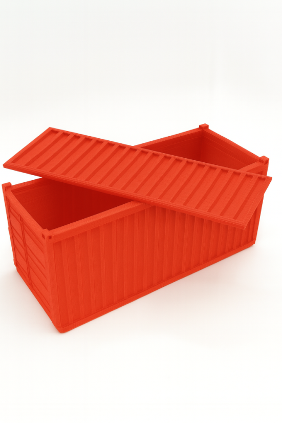 Organizér - Červený lodní kontajner - Veľkosť: Mini