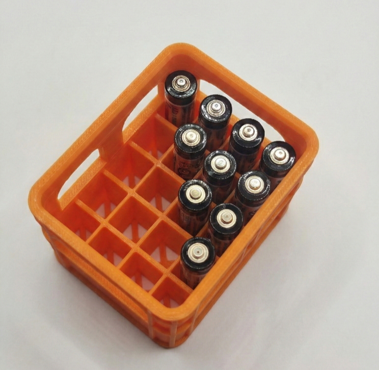 Organiser for AAA batteries - Orange