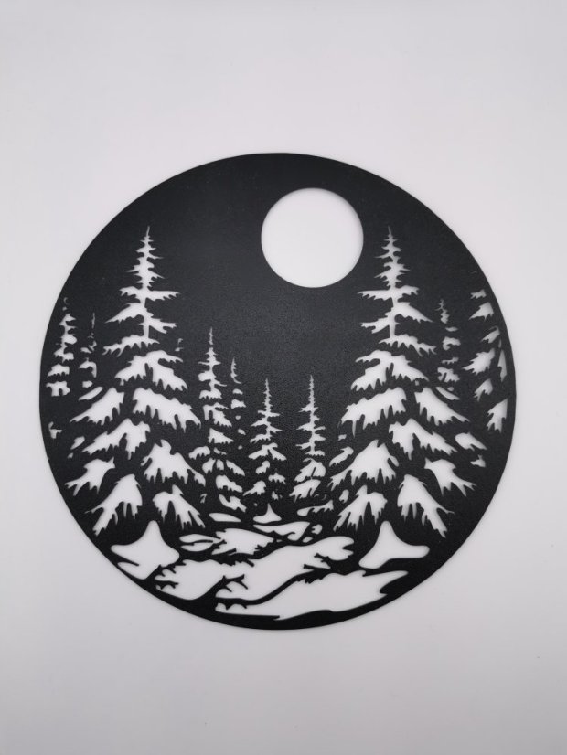 Nástěnná Dekorace (Wall Art) – "Les pod Měsícem"