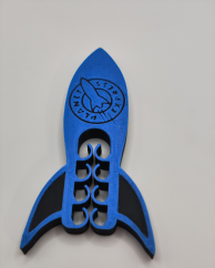 Spona na sáčky - Modrá raketka