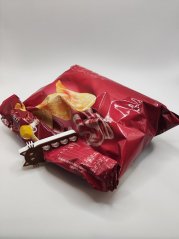 Spona na sáčky - Hnedá kočička