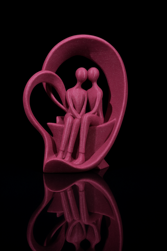 Zamilované sousoší - Kouzelná růže - Velikost: Mini