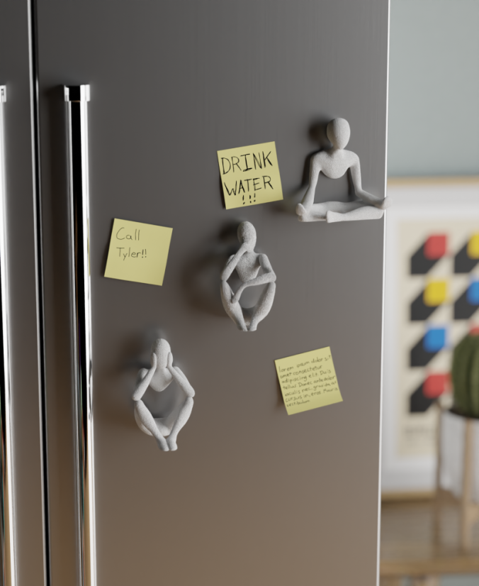 Figural Fridge Magnets – set of 3 pcs